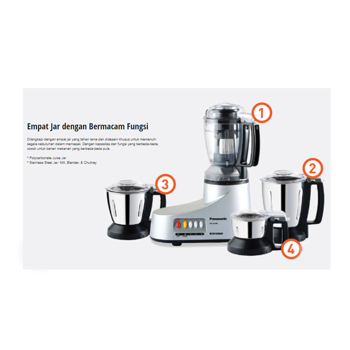 Panasonic Blender Mixer Grinder - MXAC400SSR 